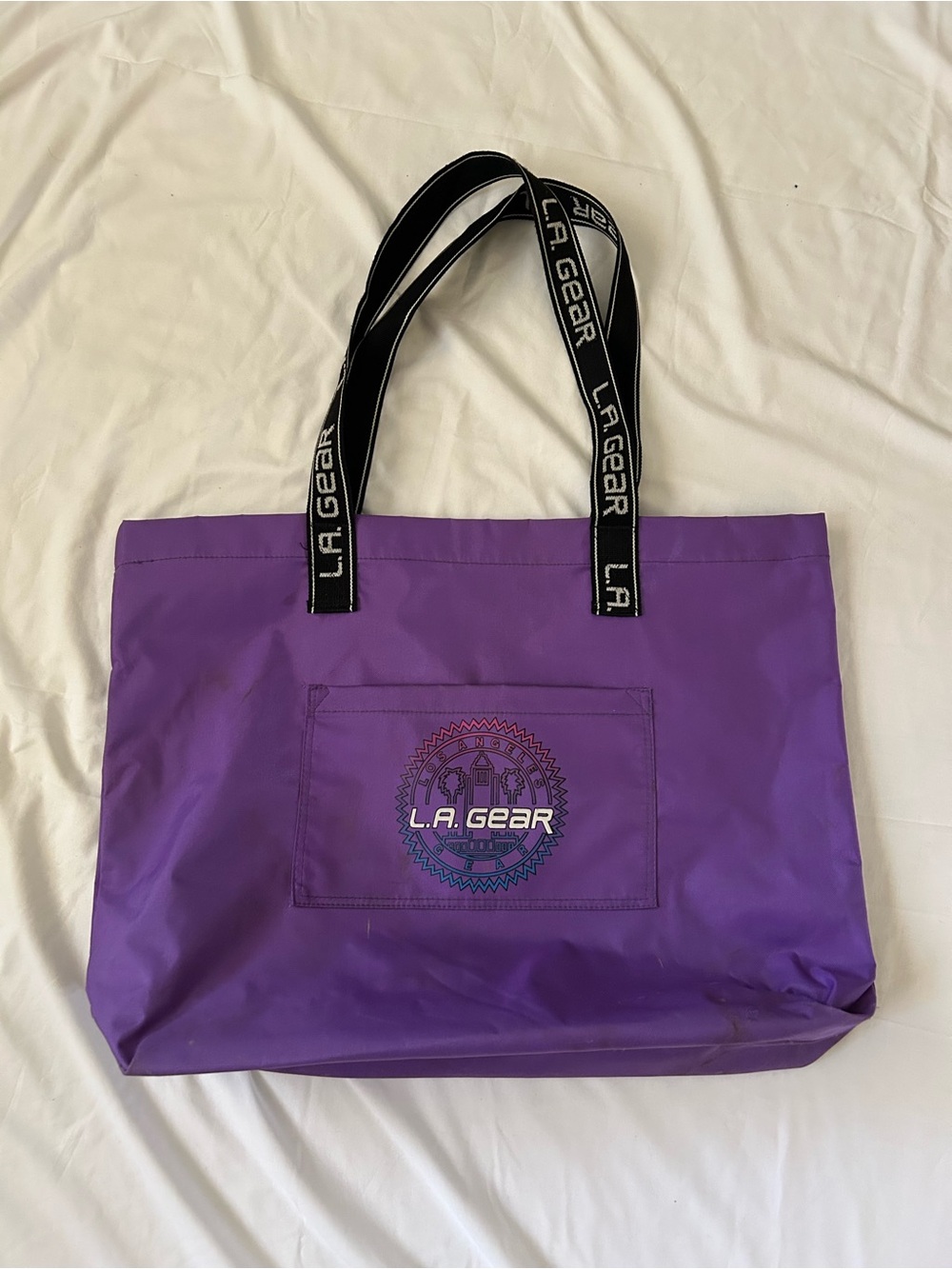 L.A. Gear Purple Logo Tote Bag 90s Retro Vibes